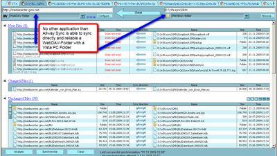 Sync directly and reliable a WebDAV-Folder with a Vista PC Folder