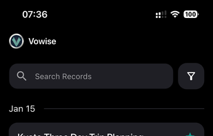 Intuitive Dashboard: Organize your voice notes effortlessly.