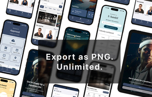Unlimited export as PNG files