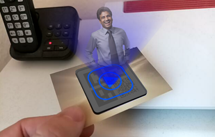 talking code printed on a business card