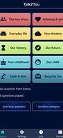 Talk2You Conversation Starters For Couples screenshot 1