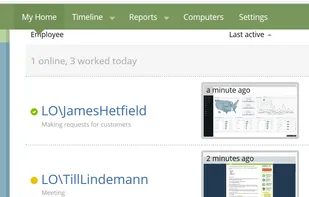 Who is currently active
and who is away from the computer