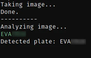 Predator displaying an alert for a license plate matching a database in real-time mode