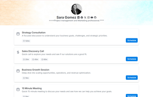 Your brand page according to your profession.