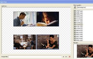 Selection of pictures to be shown in a lightbox
