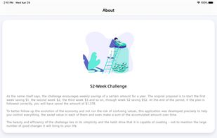 52 week money saving challenge  screenshot 3