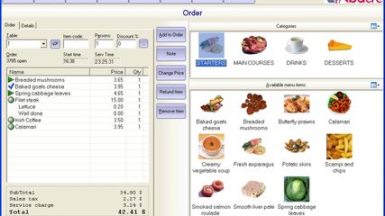 Abacre Restaurant Point of Sale screenshot 1