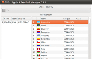 Bygfoot Football Manager screenshot 1