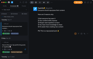 Typefully screenshot 1