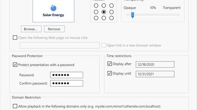 Protect your presentation from unauthorized access.