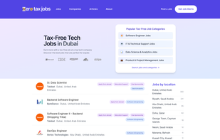 Zero Tax Jobs Landing Page