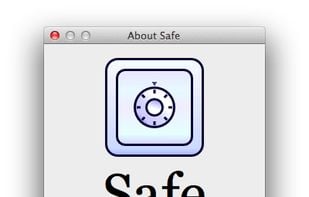 About dialog, Mac OS X