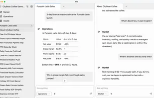 Main screen with a workspace