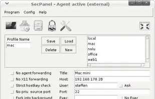 Editing of connection profiles