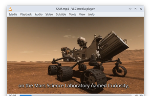 Transcription can be saved as a .srt file which can be used as subtitles