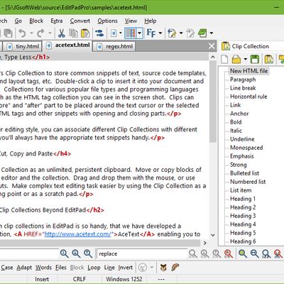 EditPad Lite - Free Text Editor for Windows