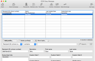 Built-in address book