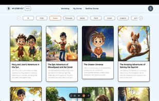 Screenshot of over 5500 story library