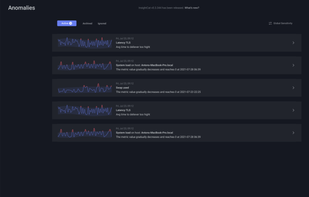 Downtime prevention. Track anomalies within corporate infrastructure and explore your system behavior.