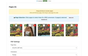 You can, re-order pages, delete unnecessary ones, resize big pdf files or turn your image files to PDF easily for free, online and in seconds.