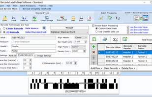 Excel Barcode Label Printing Software screenshot 2