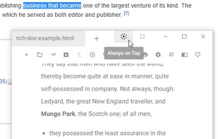 Set (Un)colored window always on top in a corner of your screen, and start taking notes super fast with more than 40 mouse & keyboard shortcuts, without having to switch between applications.