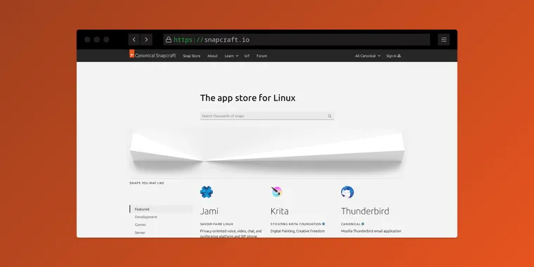 Ubuntu unveils fresh new look for Snapcraft.io, its universal Linux package store image