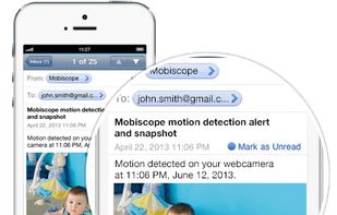Keep an eye on your baby at any time right from your mobile