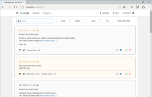 List of active and done tasks. Simple and convenient operation. Quick search and filtering by the list of tasks and messages. All you need to do is here!