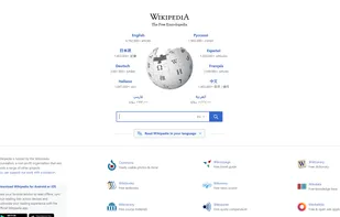 The home page of Wikipedia.