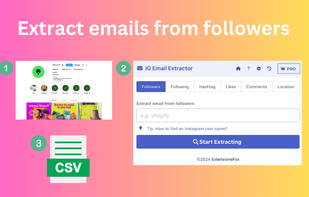Easily find and export email addresses from Instagram profiles with IG Email Extractor. Ideal for influencer outreach and Instagram lead generation.