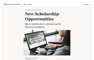 The header for an individual news story.