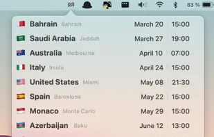 GP Calendar screenshot 2
