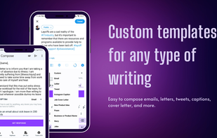 Provide custom templates to make it easy for writing.