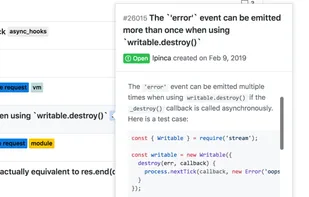 GitHub Hovercard screenshot 3