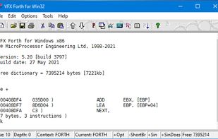VFX Forth screenshot 1