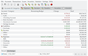 Eqonomize! screenshot 1