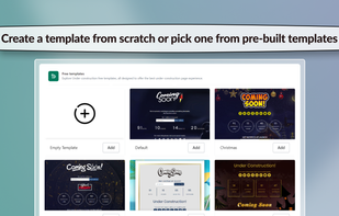 Admin can create a new template from scratch or can select from pre-build templates