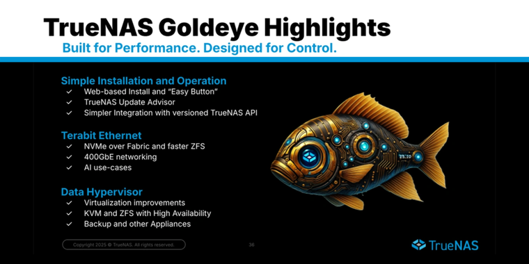 TrueNAS 25.10 unifies CORE and SCALE, adds Terabit Ethernet and web-based installer image