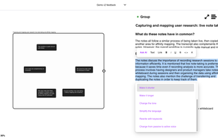 Ask AI to refine text to write research reports more efficiently.