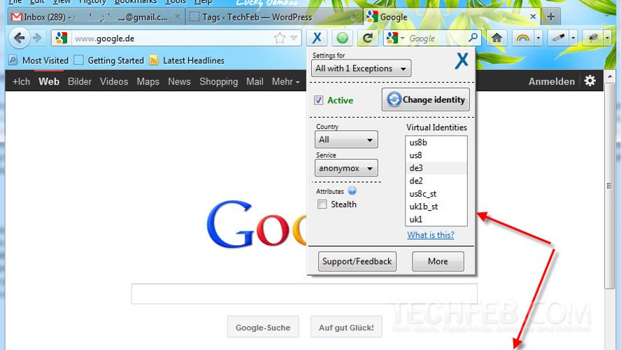 anonymoX AnonymoX is an Firefox s Google Chrome add on that