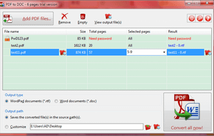 PDF to DOC screenshot 1