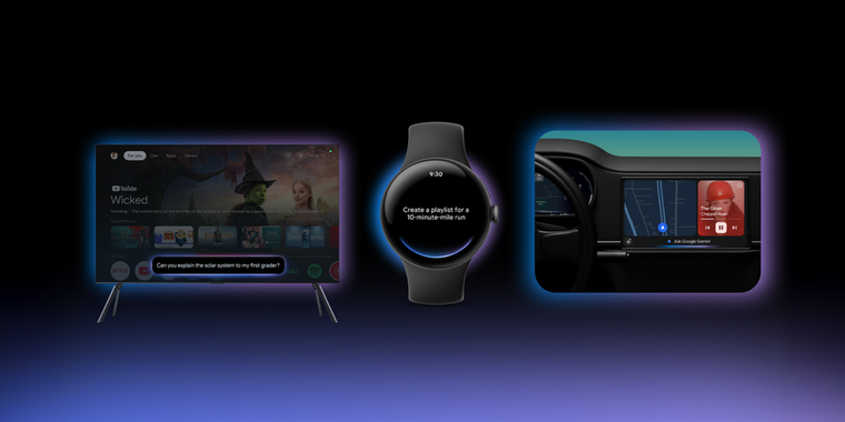Google expands Gemini AI to Android Auto, Wear OS, Google TV, and earbuds