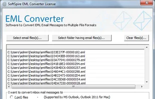 SoftSpire EML Converter screenshot 1
