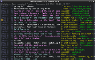 Elfeed Emacs Web Feed Reader screenshot 1