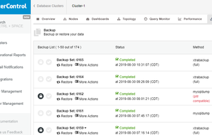 ClusterControl Backup Management