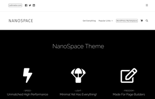 The demo site of the Labinator NanoSpace theme.