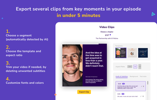 Create audiograms and reel worthy clips of your podcast