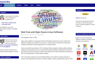 LinuxLinks screenshot 1