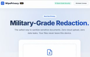 Main Interface: A clean, privacy-focused workspace. Simply drag and drop your PDF to begin. No sign-up required, and 0% of your data is uploaded to any server.